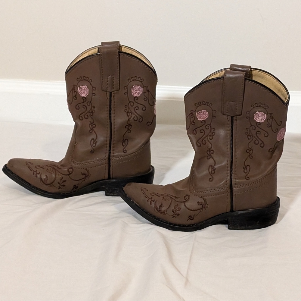 Shyanne Brown and Pink Kids Boots